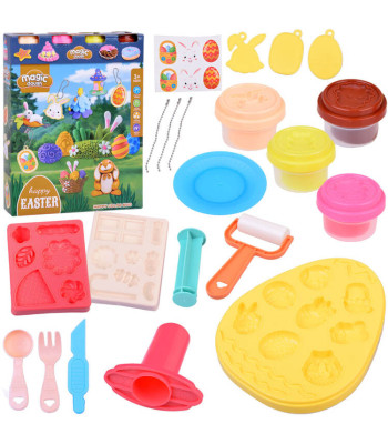 pastelne lihavõtte voolimismassi komplekt vormide ja kleebistega za5506