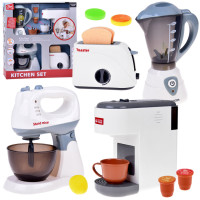 suur mänguköögiseadmete komplekt mikseri röstri blenderi ja kohvimasinaga za5577