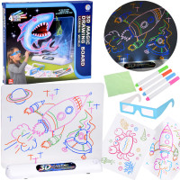 3D joonistustahvel led-valgustusega, markerite ja 3D-prillidega TA0114
