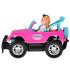 kaugjuhitav roosa maastikuauto nukkudele kahe figuuriga