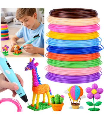 pcl-filamendi täitekomplekt 3d-pliiatsile, 10 värvi, 50 m