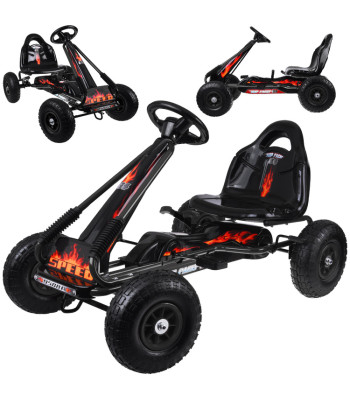 suur pedaalidega gokart reguleeritava istme ja õhkkummidega sp0839
