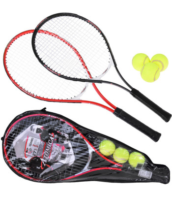 tenisereketite komplekt 2 reketi, 3 palli ja kate