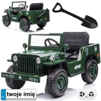 sõjaväeline akuga auto willys + pult pa0263