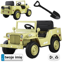 sõjaväeline akuga auto willys + pult pa0263