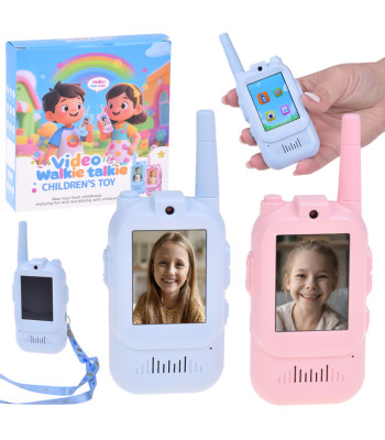 2-osaline laste videoga raadiosaatjate komplekt walkie talkie lcd 2