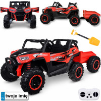kahekohaline laste elektriauto buggy 4x4 haagisega pa0342
