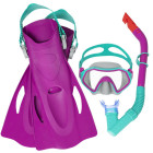Bestway Hydro Swim Firefish roosa snorgeldamiskomplekt lastele 7+ – mask, snorkel ja lestad 25046