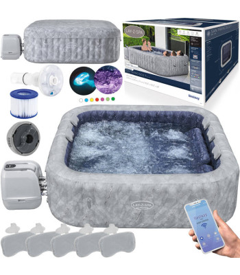 Bestway Lay-Z-Spa San Francisco Smart HydroJet Pro™ 7 Wi-Fi rakendusega LED-valgustusega 5–7 inimesele 6001Q