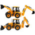Suur JCB-i kaugjuhitav buldooser-ekskavaator-laadur puldiga, 1:20, RC0578