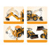 Suur JCB-i kaugjuhitav buldooser-ekskavaator-laadur puldiga, 1:20, RC0578