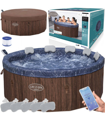 Bestway WiFi-rakendusega hüdromassaaživann 6001W, Lay-Z-Spa Toronto SLIM, 5–7 inimesele, 190 cm