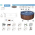 Bestway WiFi-rakendusega hüdromassaaživann 6001W, Lay-Z-Spa Toronto SLIM, 5–7 inimesele, 190 cm