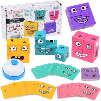 Osavusmäng „Väljenda emotsioone õigel ajal“ – näoilmete ladumine klotsidest Expression Puzzle, GR0841