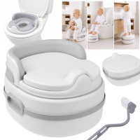 Laste 3-in-1 pott, astmepink ja WC-istme kate jalatoega ZA6574