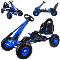 Suur pedaalidega gokart reguleeritava istme ja täispumbatavate ratastega SP0839