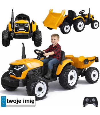 Akutoitel traktor haagise ja liikuva kallurkastiga PA0347