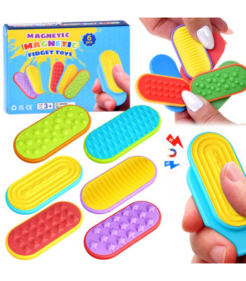 Magnetilised sensoorsed liugurid, stressileevendavad Fidget Toys, 6 tk ZA6422
