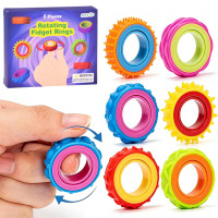 Sensoorsed pöörlevad Fidget-rõngad, stressivastane mänguasi, 6 tk ZA6619