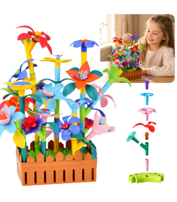 Konstruktsiooniklotsid lilleaed, lilled ZA6395, 132 elementi