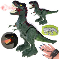 Žestidega juhitav 2-in-1 kaugjuhitav dinosaurus, möirgav ja tuld purskav T-rex RC0625 ZI