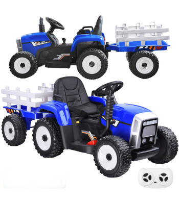 Akuga traktor koos haagise ja puldiga PA0242