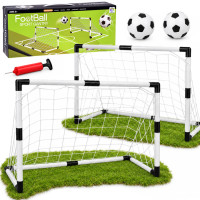 Laste jalgpalliväravate komplekt, 2 väravat, 2 palli ja pump, SP0886, 95 × 70 × 48 cm