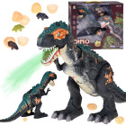 Suur kõndiv ja möirgav dinosauruserobot, mis muneb mune, valgusefektidega ZA5716