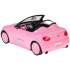Roosa kabriolett RC-auto nukkudele tuledega, RC0713