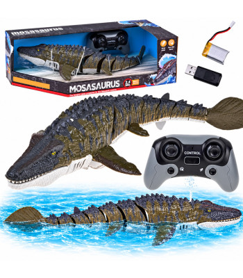 Kaugjuhitav veemozasaurus, ujub ja pihustab vett, 40 cm RC0801