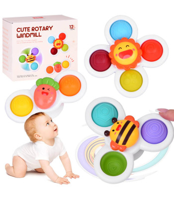 Sensoorne mänguasi fidget spinner iminapaga, 3 tk ZA5340