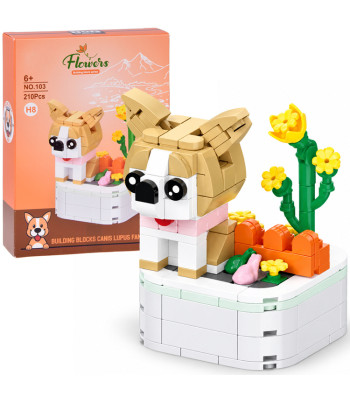 Tehnilised ehitusklotsid – koerad alusel, Shiba Inu, ZA6620 H, 210ele