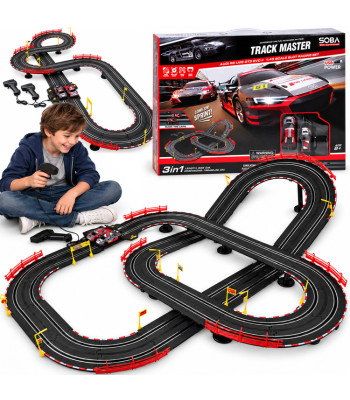 Elektriline võidusõidurada Track Master Audi R8 LMS GT3 EVO II, 2 autot, 3 rajakonfiguratsiooni, RC0776, 525 cm, 1:43