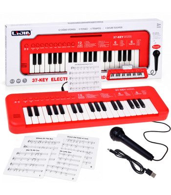 Laste interaktiivne elektrooniline keyboard mikrofoniga, 37 klahvi IN0190
