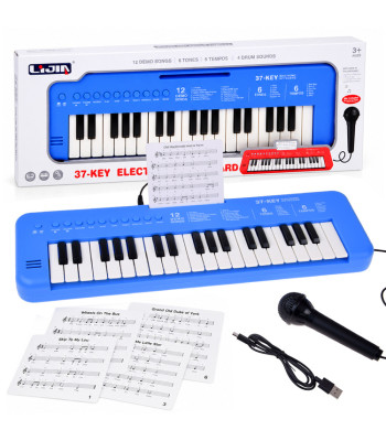 Interaktiivne laste keyboard mikrofoniga, 37 klahvi IN0190