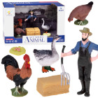Loomade sari: talu – farmeri ja lindude komplekt: kana, kukk, hani ZA6404 D
