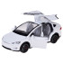 Metallkerega kaugjuhitav auto led-tulede ja suitsuefektiga, valge – Tesla Model X RC0772, 1:22