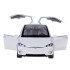 Metallkerega kaugjuhitav auto led-tulede ja suitsuefektiga, valge – Tesla Model X RC0772, 1:22