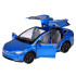 Metallist kaugjuhitav auto led-tulede ja suitsuefektiga, sinine – Tesla Model X RC0772, 1:22