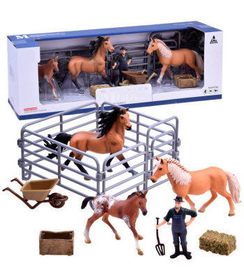 Taluloomade figuurikomplekt „Hobused koplis”, ZA2604