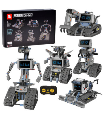 Kaugjuhitavad konstruktoriklotsid robotite ehitamiseks, 5 ühes, RC0742