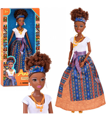 Anlily nukk Aafrika Kwanzaa-teemalises rõivastuses ZA6222