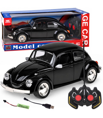 Kaugjuhitav retroauto Põrnikas, must, 1:16, 27 MHz, RC0759
