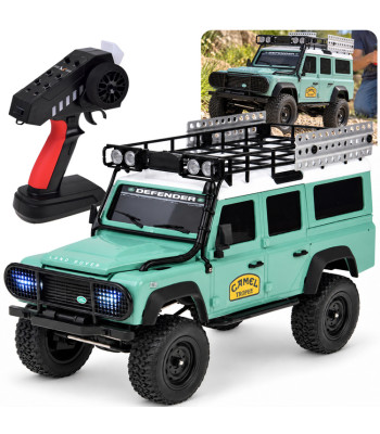 Kaugjuhitav maastikuauto Land Rover Defender, roheline, 1:18, 4WD, 2,4 GHz, RC0762