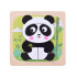 Puidust loomapuslede komplekt: panda, elevant, kana ja tiiger – ZA6259