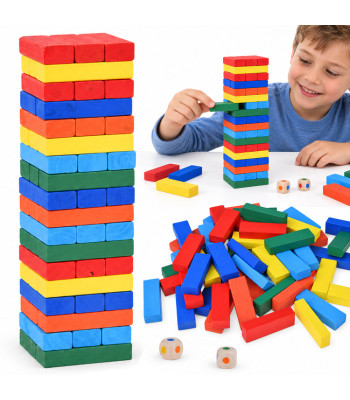 Osavusmäng JENGA – kõikuv puidust torn ja klotsid, ZA6636