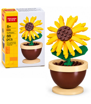 Tehnilised klotsid, mini potilillede sari – päevalill, 88 osa, ZA6289 A