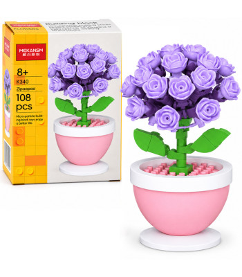 Tehnilised klotsid – mini-hortensia potis, 108 osa, ZA6289 D
