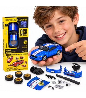 Litsentsitud metallist tuuningumudelauto, Ford Mustang GT 2018, mõõtkava 1:42, ZA6457