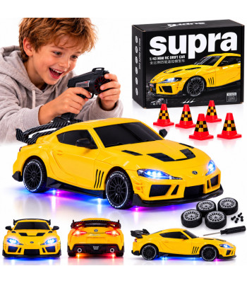 Kaugjuhitav driftiauto Toyota Supra, 4x4, LED, 1:43, RC0803